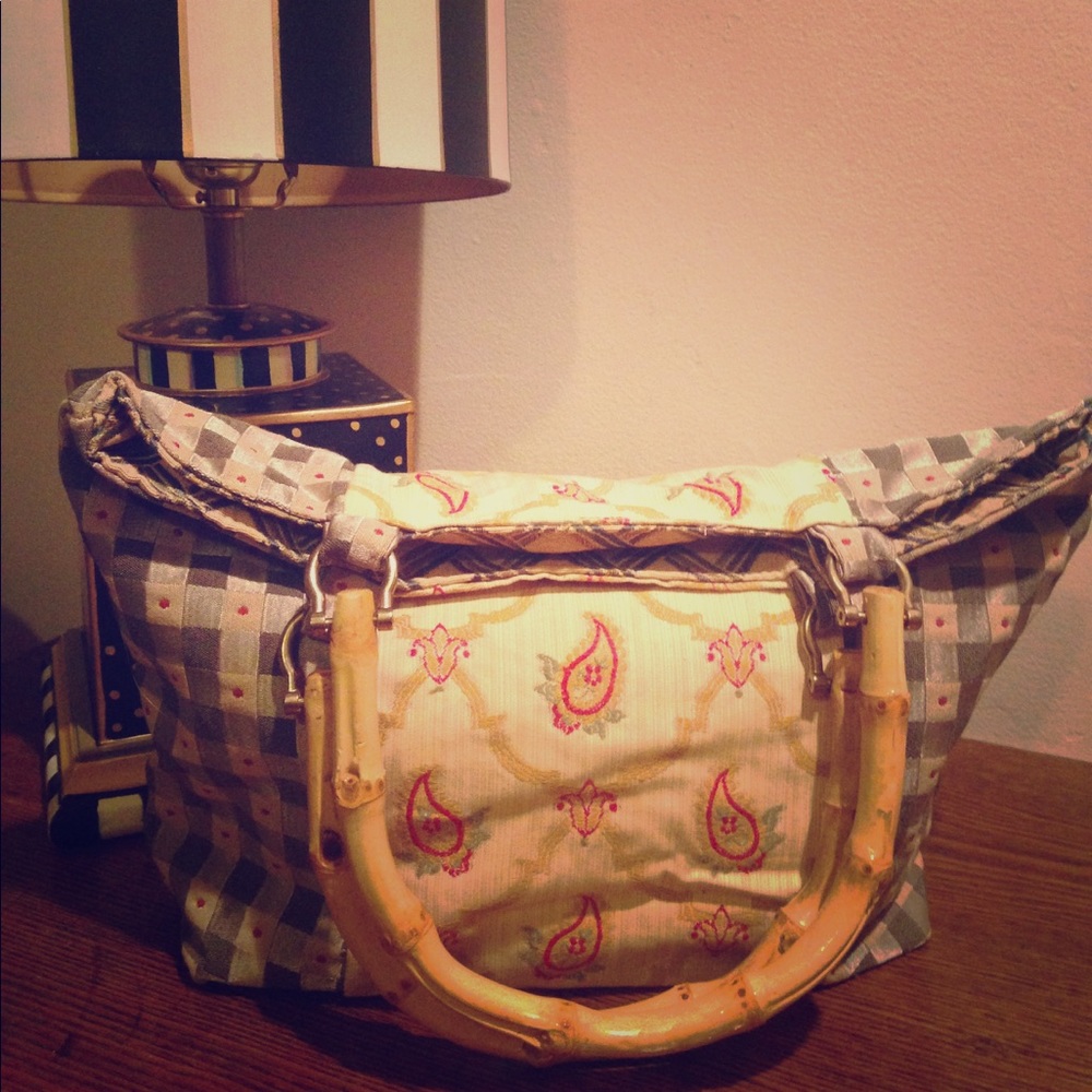 Vintage Bamboo Handle Handbag